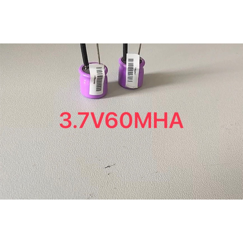 แบตเตอรี่3.7V. JBL. 60MAH แบบกลมสำหรับใส่หูฟังบลูทูธไม่มีวงจร(ชุด2ก้อน)