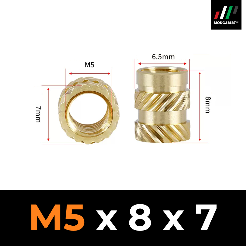 Thread Heat Insert ขนาด M5 x 8mm x 7mm ชุดละ 5 ชิ้น