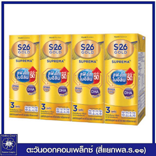 [1 แพ็ค ] เอส-26 โกลด์ สุพรีมา นมยูเอชที สูตร3 รสจืด 180 มล. แพ็ค 4 กล่อง 4155