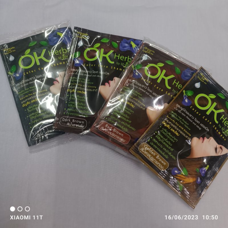 แชมพูปิดผมขาว OK herbal