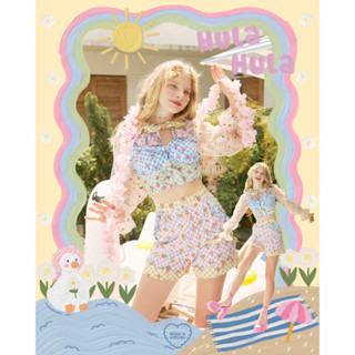 HULA HULA SET🌺 ชุดเซตเสื้อครอปแขนยาว กับกางเกงเอวสูง พิมพ์ลายสก๊อตพิมพ์ลายดอกไม้ทั้งตัว