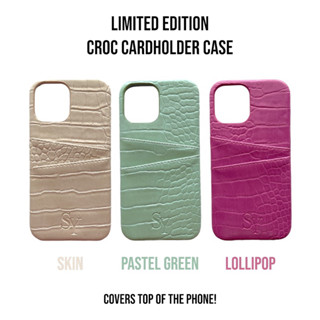 SAYA - LIMITED EDITION Croc Cardholder Case (iPhone 14 pro max, 14 pro, 14, 13 pro max, 13 pro, 13, 12 pro max, 11)