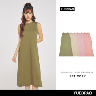 Yuedpao (ใหม่ล่าสุด!!)  ผ้าหนาทรงสวย ยับยากรีดง่าย รับประกันไม่ย้วย 2 ปี Signature Dress Sleeveless Set Cozy