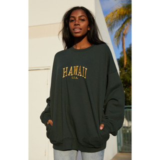 พร้อมส่งจากไทย Brandy Melville Erica Hawaii Sweatshirt (ไม่มีกระเป๋าข้างน่ะค่ะ)