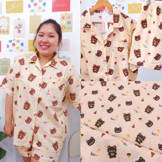 ชุดนอนลายน้องหมีส้ม 🐻