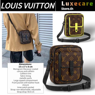 หลุยส์ วิตตอง👜Louis Vuitton CHRISTOPHER Men/Shoulder Bag กระเป๋าใส่มือถือ/กระเป๋าหลุยวิตตอง/กระเป๋าสตางค์