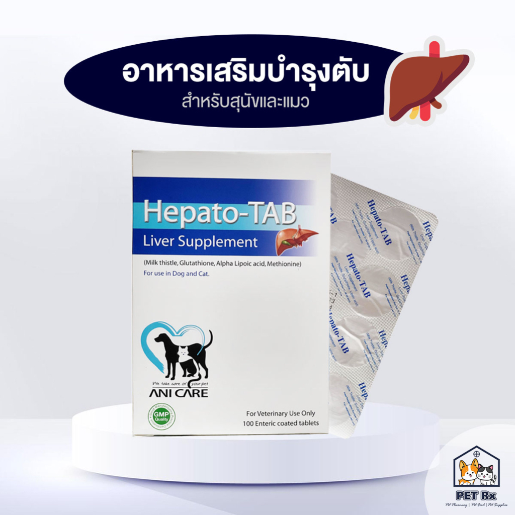 [ยกกล่อง!] 🔥 Hepato-TAB [แท้💯] อาหารเสริมเพื่อบำรุงตับ สำหรับสุนัขและแมว