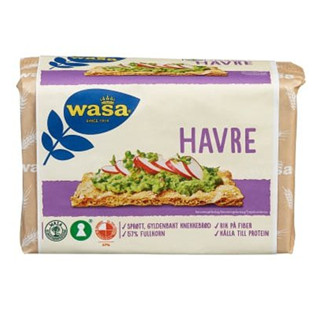 Wasa Havre Crisp Bread Corn Meal วาซา ขนมปังกรอบ ขนม ขนมกินเล่น 280g