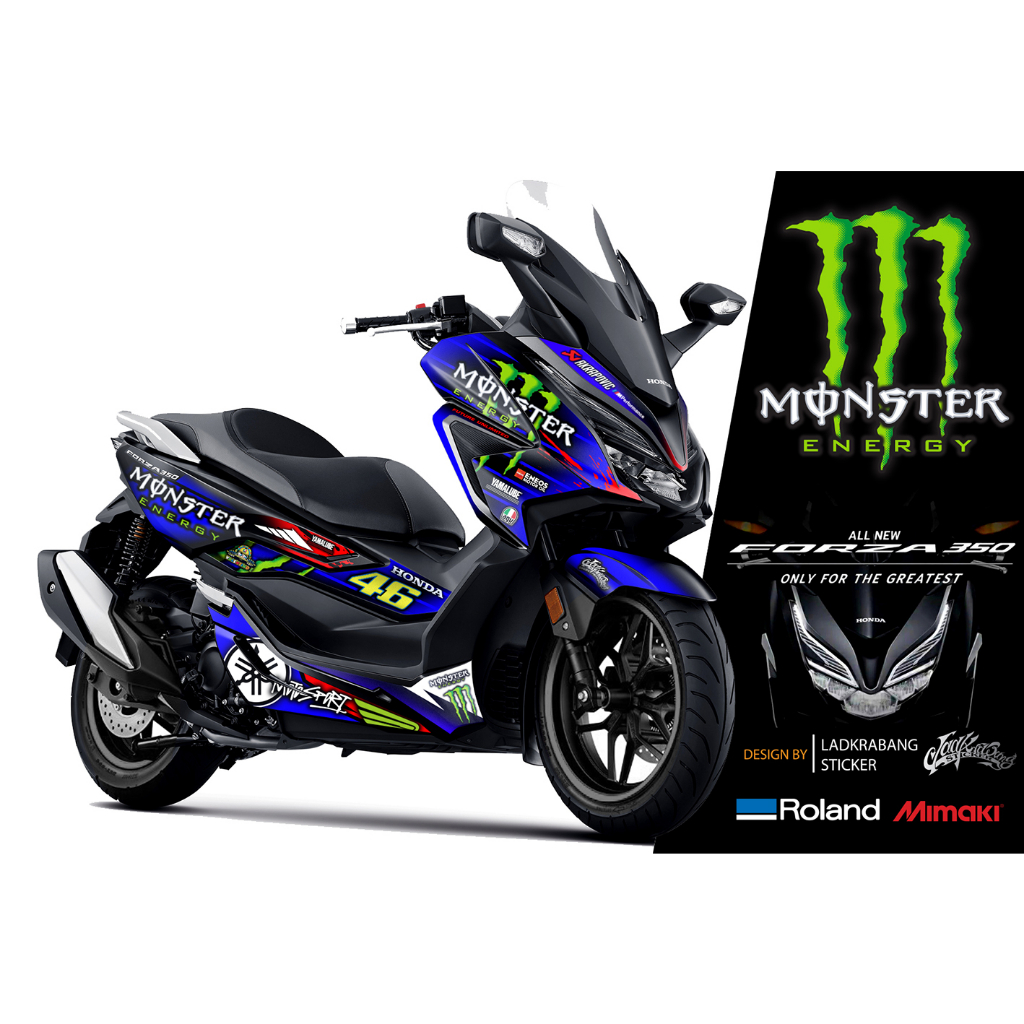 สติ๊กเกอร์แต่งลายรถ Honda Forza 350 2018-2021 ลาย Munster