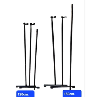 ราวตากผ้าแบบพื้นบ้าน แบบถอดประกอบได้ สีขาว-ดำ ขนาด 120 cm และ 150 cm ขายเป็นชุด