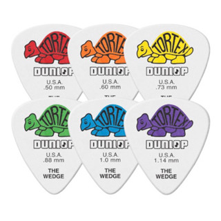 ปิ๊ก Jim Dunlop เต่าพื้นขาว รุ่น424RTortex Wedge Guitar Pick