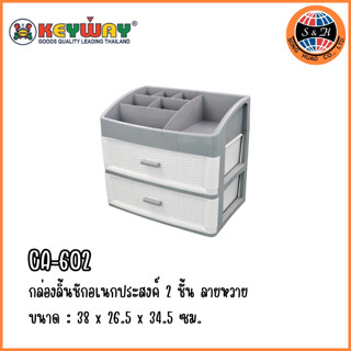 Keyway ลิ้นชักอเนกประสงค์ รุ่น CA 602 สำหรับจัดเก็บ ดีไซน์สวยงาม เรียบหรู เเข็งเเรงทนทาน