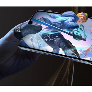 ถุงนิ้วเล่นเกมส์ ถุงมือเล่นเกมส์ แบบไร้ขอบ sarafox V8 1คู่ พร้อมกล้อง สีขาวสวยงาม (ของแท้) มีบริการเก็บเงินปลายทาง