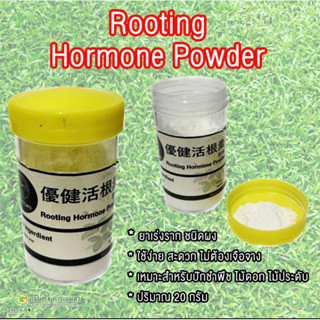 Rooting Powder ผงเร่งราก กระตุ้นการเกิดราก ชนิดผง นำเข้าจากไต้หวัน เหมาะสำหรับการปักชำ ใช้ง่าย สะดวก (แบ่งขาย 20g)