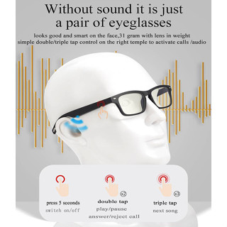 Audio Glasses Xiaomi Technology แว่นกันแดด ตอบรับสายโทรศัพท์ ฟังเพลง ข่าว กีฬา ผ่าน บลูทูธ