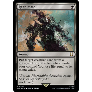 Reanimate การ์ด Magic The Gathering ของแท้ จากชุด The Lord Of The Rings Commander