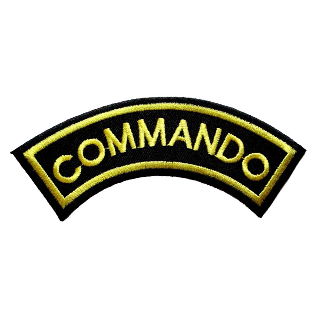 Funniture ตัวรีดติดเสื้อ อาร์ม ตัวอักษร Commando คอมมานโด ติดง่ายเพียงแค่รีด ใช้กับงานฝีมือ DIY ประดับตกแต่ง ซ่อมแซม