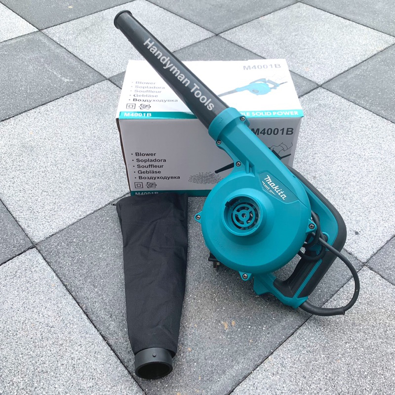 Makita blower เครื่องเป่าลม รุ่น M4001 เป่าลม-ดูดฝุ่น กำลังไฟ 600W ปรับระดับแรงลมได้ รุ่นงานหนัก เป่าลมแรงดูดฝุ่นดี