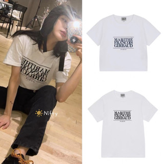 พร้อมส่ง เสื้อMarithe W CLASSIC LOGO TEE black