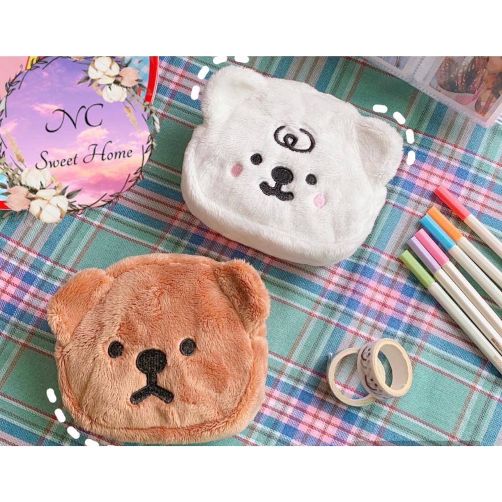 🌈พร้อมส่งจากไทย🌈🐻💖กระเป๋าสตางค์ลายการ์ตูนหมี ผ้ากํามะหยี่🐻💖