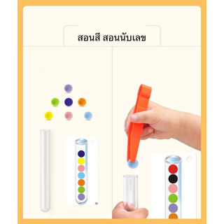 After kids ชุดเรียงปอมปอมในหลอดทดลอง ของเล่นเสริมพัฒนาการ สร้างไอคิวดี Montessori