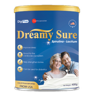 Dreamy Sure Gold 400g นมผงสำหรับคนอดนอน นอนไม่หลับ ปกป้องหัวใจ ให้สารอาหาร เสริมสร้างภูมิคุ้มกัน