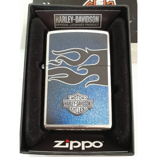 ZIPPO 207  HARLEY DAVIDSON  STREET CHROME COLOR IMAGE   สีเงินผิวโครเมี่ยมลายแบบสกรีน  ของใหม่ไม่ผ่านการใช้งาน ของแท้