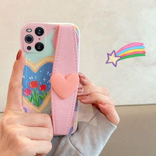 พร้อมส่งในไทย ✨ เคสโทรศัพท์ เคสมือถือ เคส สอดมือหัวใจทุ่ง TPU-R1792