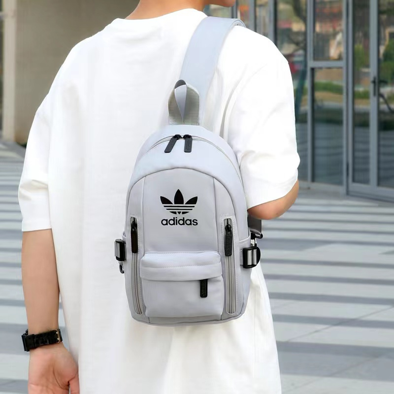 Adidasคุณภาพสูงกระเป๋าสะพาย กระเป๋ากีฬาลำลองผู้ชายและผู้หญิงกระเป๋าคาดหน้าอก
