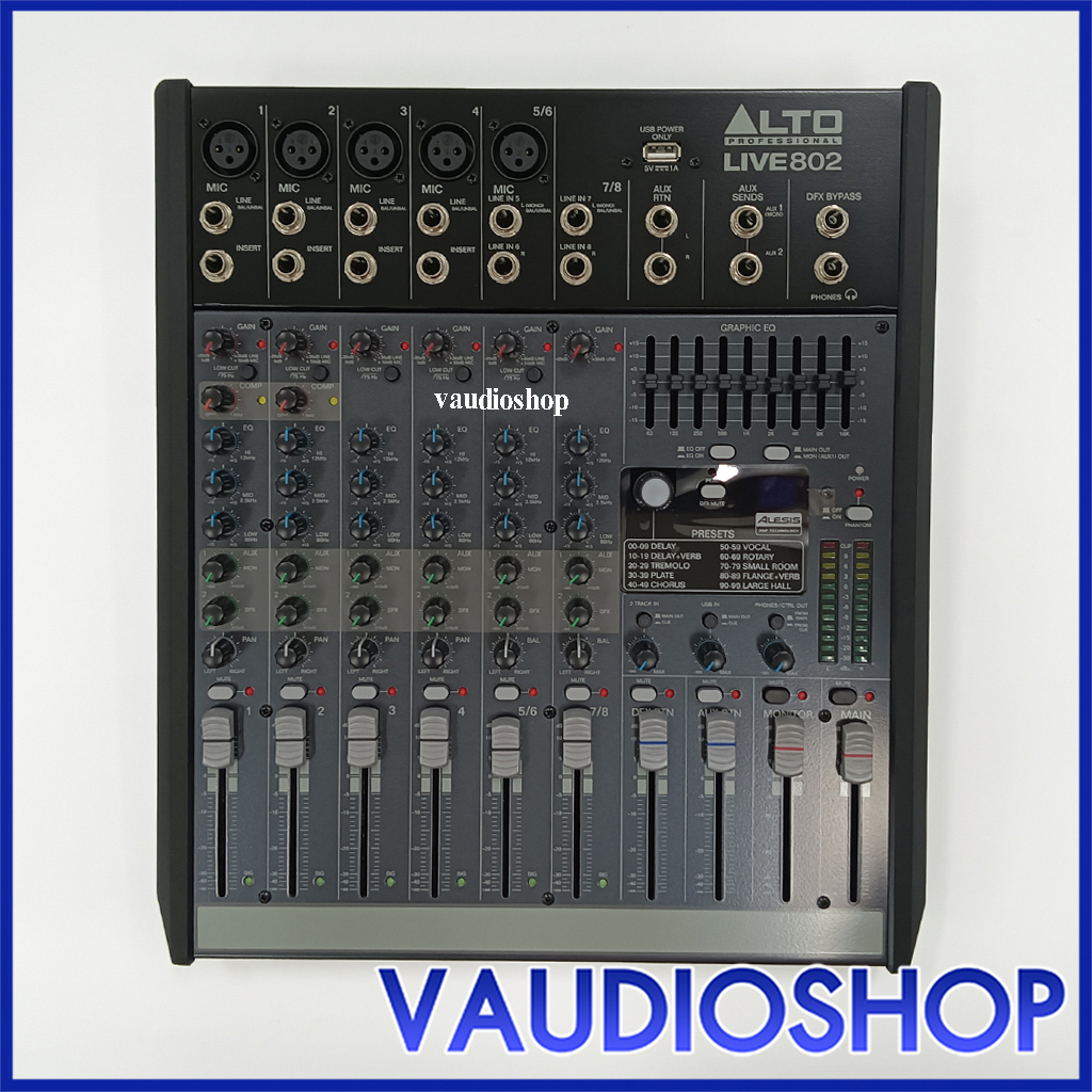 MIXER ALTO LIVE802 มิกเซอร์ อัลโต้ จำนวน 1 เครื่อง ALTO LIVE-802 มิกเซอร์ มิกซ์อัลโต้