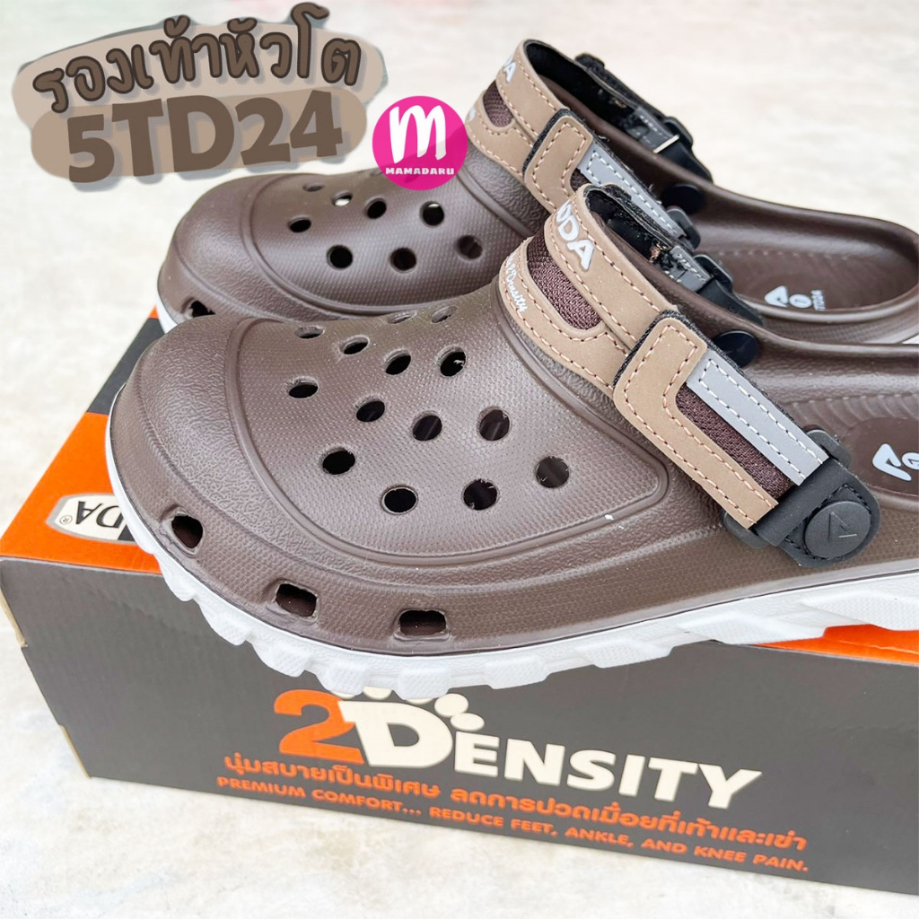 Adda 5TD24 รุ่น M1 และ M2 รองเท้าหัวโต พื้น 2density แต่งสายหนัง รองเท้ารัดส้น