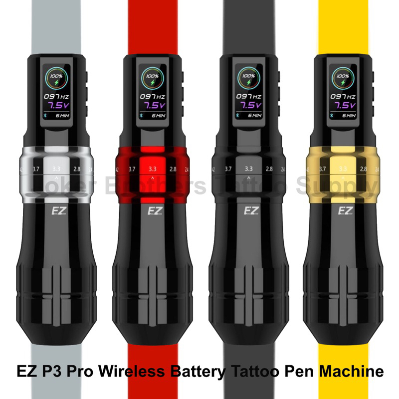 เครื่องสักไร้สาย EZ P3 Pro Wireless Battery Tattoo Pen Machine (Gloss) *สีเงา