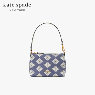 KATE SPADE NEW YORK SPADE FLOWER TWO-TONE CANVAS EAST WEST POCHETTE KC095 กระเป๋าสะพายข้าง