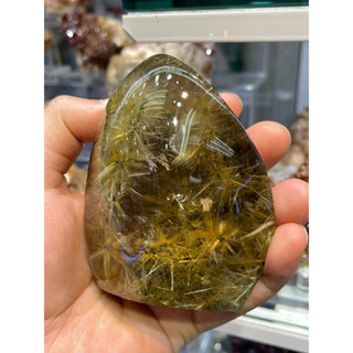 Museum Collection Piece Flower Golden Rutilated Quartz with Hematite