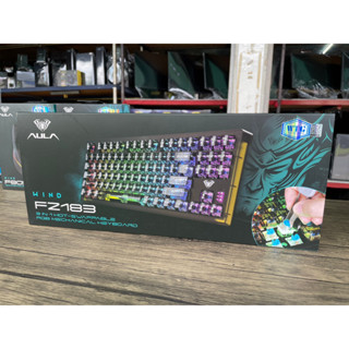 คีย์บอร์ด AULA F2183 RGB 87 Keys Hotswap ใช้งานแบบไร้สาย/เสียบสาย/บลูทูธ ชาร์จแบตได้