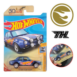 โมเดลรถเหล็ก Hotwheels : 70 FORD ESCORT RS1600 ลิขสิทธิ์แท้ ล้อยาง STH ( SUPER TREASURE HUNT ) Hot wheels