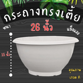 กระถาง 26 นิ้ว  กระถางไซร์ยัก อ่างบัว  หนาพิเศษ  ทรงเตี้ย