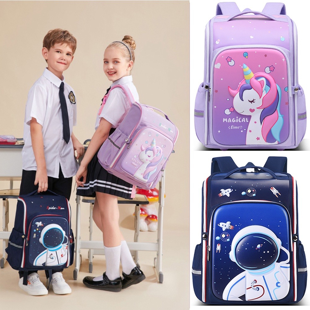 5015#3D, กันน้ำ, ความจุมาก, ทำความสะอาดง่าย, unisex, มีแถบสะท้อนแสง กระเป๋าเป้สะพายหลัง