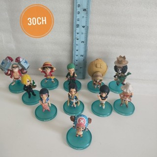 30CH🍹🍹โมเดลวัน​พีช​ one piece​   SD 11ตัว ลูฟี่ปลอมตัวมีรอยสีแดงบนกระเป๋าของแท้มือสองญี่ปุ่นมือ2