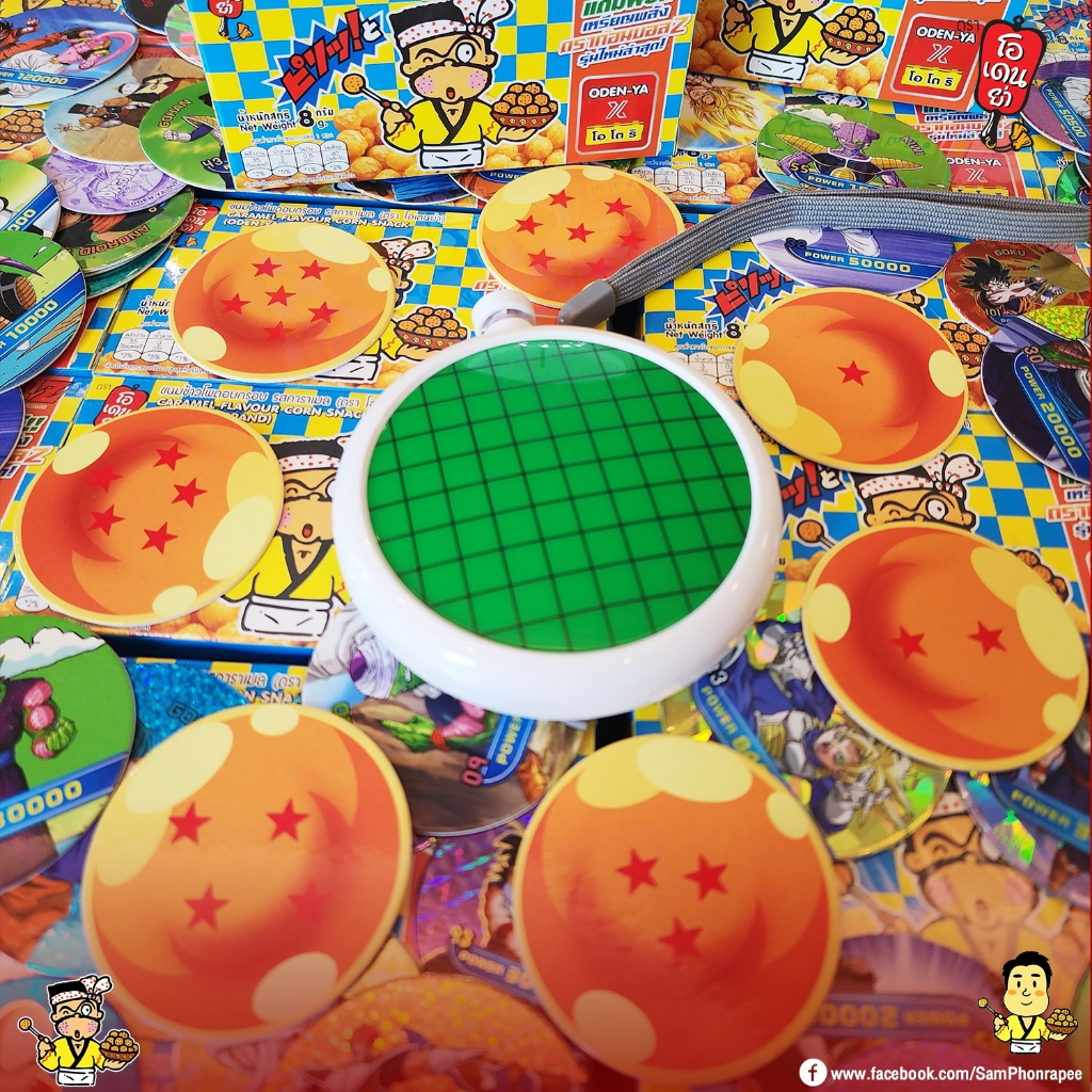 การ์ดเหรียญโอเดนย่า ลูกแก้วดราก้อนบอล "ODEN-YA Super Power Coin" เหรียญ โฮโลแกรม ลายกระจก ลายปริซึม ขนาด 4 cm ระดับ RR