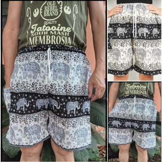 กางเกงขาสั้น กางเกงลายช้าง ชาย/หญิง Elephant pants Thai pants Shorts Short Pant Elephant pant