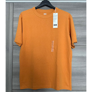 New!! เสื้อยืดคอกลมผู้ชาย Uniqlo Men U T-SHIRT สีส้ม Cotton 100% ไซส์ L