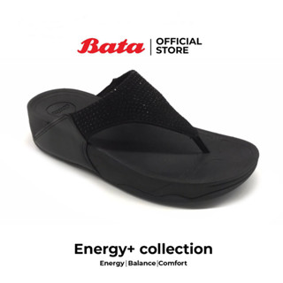 Bata  Energy+ รองเท้าแตะ รองเท้าลำลอง รองเท้าแฟชั่นผู้หญิง ทนทาน ใส่สบายมาก รองเท้าฮิต รุ่น SUNTA  สีดำ รหัส 6716354 Size 3-8UK