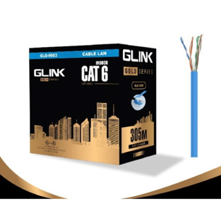 Glink Gold Series CAT6 UTP CABLE (305m/Box) สำหรับใช้ภายใน รุ่น GLG6003 (GLG-6003)