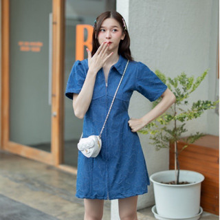 Marchroom.bkk - Daisy denim dress (light blue)