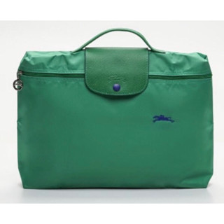 LE PLIAGE CLUB Briefcase S - Green  Canvas สำหรับใส่ Computer Notebook และเอกสาร สีเขียว