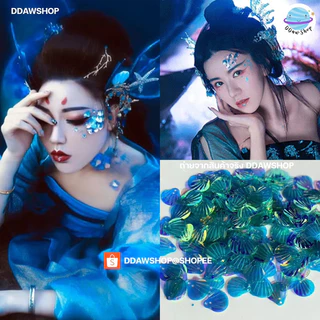 เกล็ดปลาแต่งหน้า 150 ชิ้น/ถุง กลิตเตอร์แต่งหน้า ไข่มุกติดหน้า นางเงือก มังกร พญานาค มุกแต่งหน้า