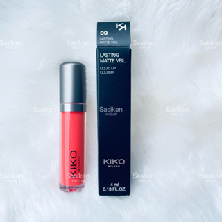 สี09Blood Orange/KIKO Lasting Matte Veil Liquid Lip Colour 4 ml.ลิควิดลิปสติกเนื้อแมท สีส้ม