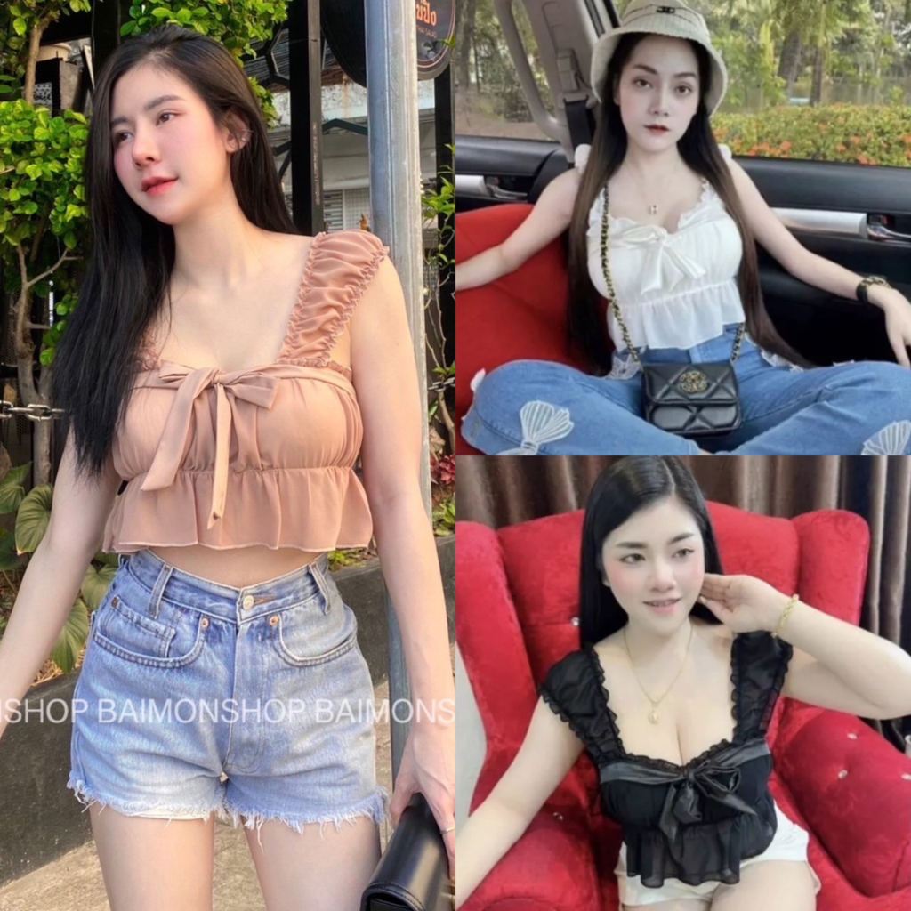 เสื้อครอป มีฟองน้ำ งานน่ารัก ใส่แล้วสัดส่วนดีมาก ใส่ได้ง่ายมากๆ สีสวยขั้นสุด รับประกันความคิ้ว ผ้าใส่สบายสุดจ้า ปังๆ