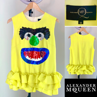 เสื้อ/มินิเดรส สีเขียวมะนาว แบรนด์ Alexander McQueen size M 23/195